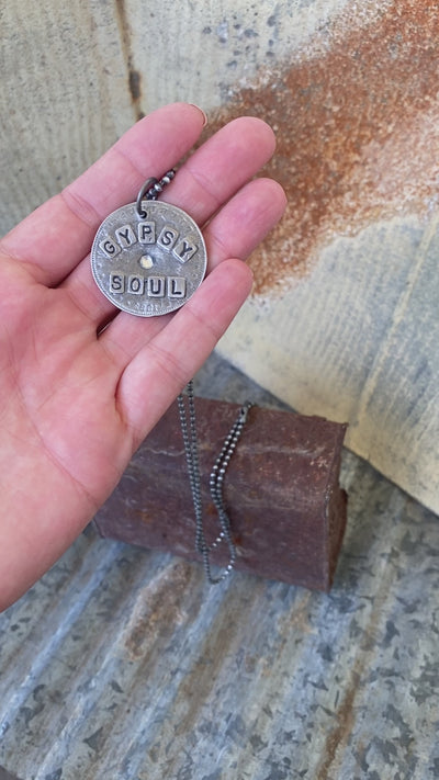 Gypsy Soul Pewter and SwarovskiNecklace